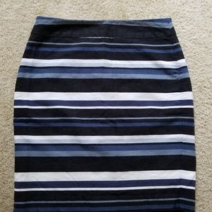 Banana Republic Striped Pencil Skirt